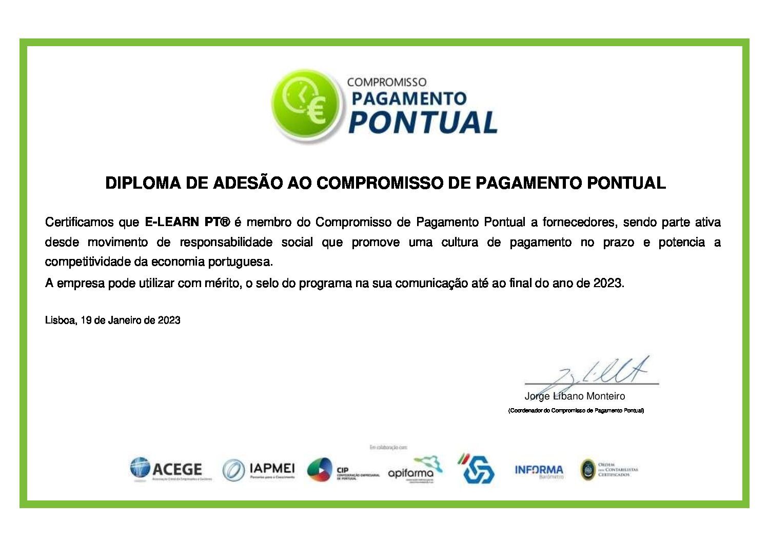 Diploma E-LEARN PT®